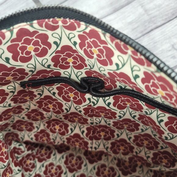 Emma Fox Leather Purse Shoulder Bag Strap Tote Bucket Style Black Gray Patchwork - Picture 7 of 11